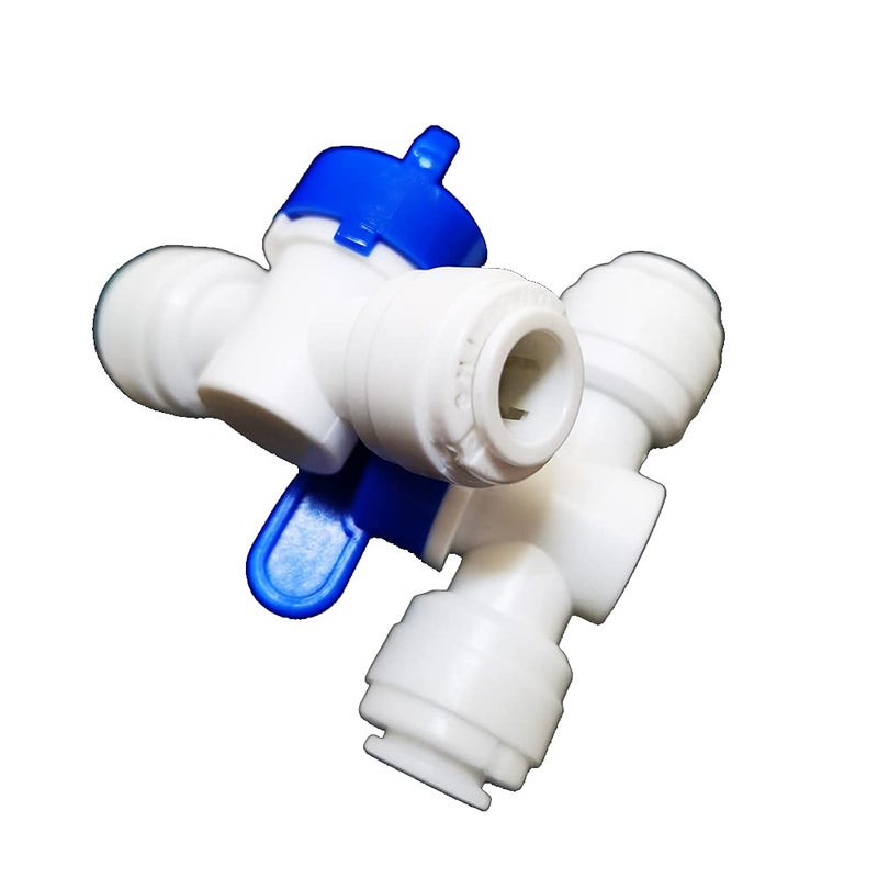 Malida Equa Straight 3/8 Inch OD Tube Ball Valve Quick Connect Fitting RO Water System (10 Pack) - Image 2